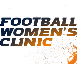 Run Drills with Football Team at Women’s Clinic